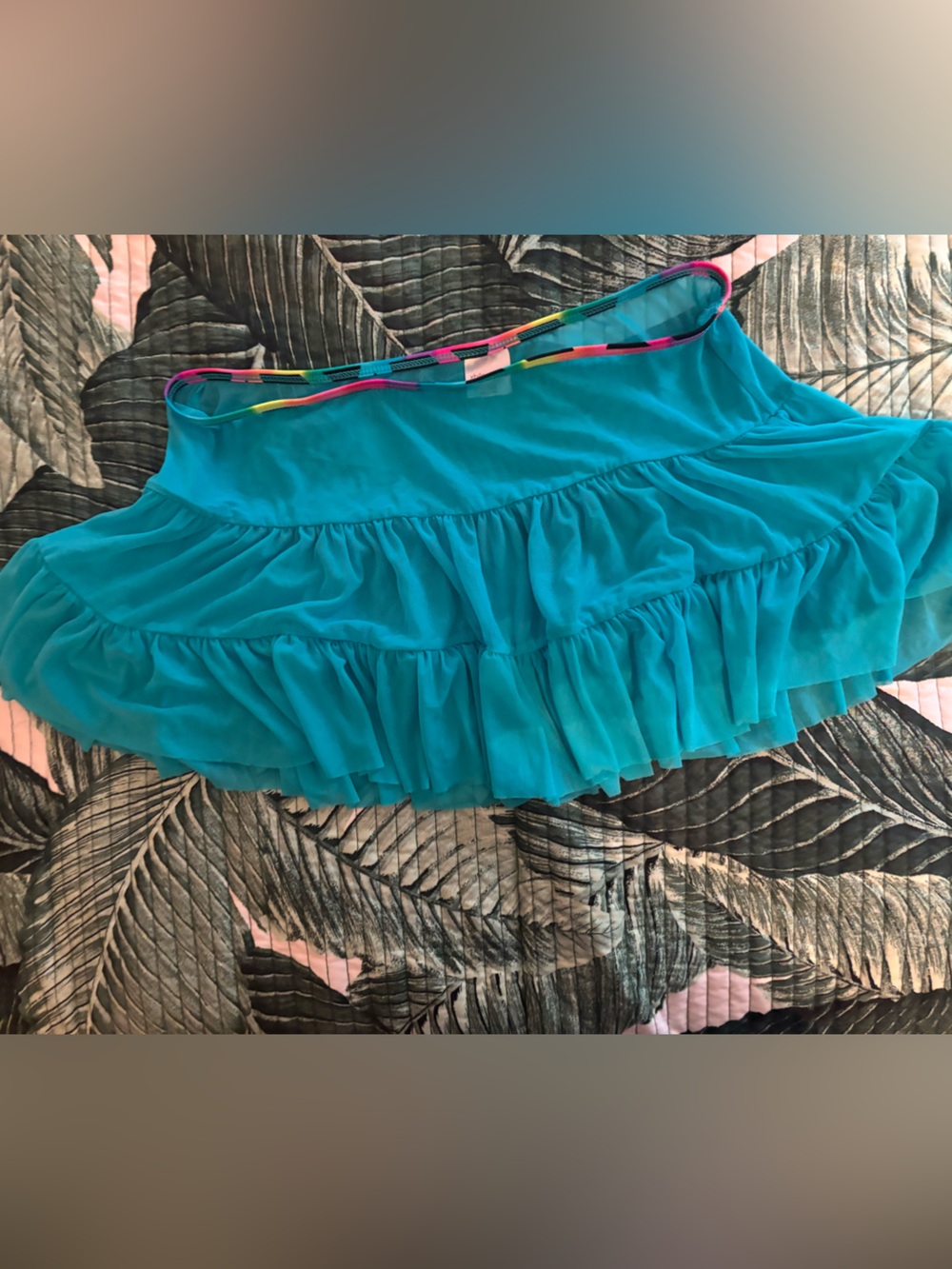 Xhilaration Turquoise Tiered Tulle Skirt
